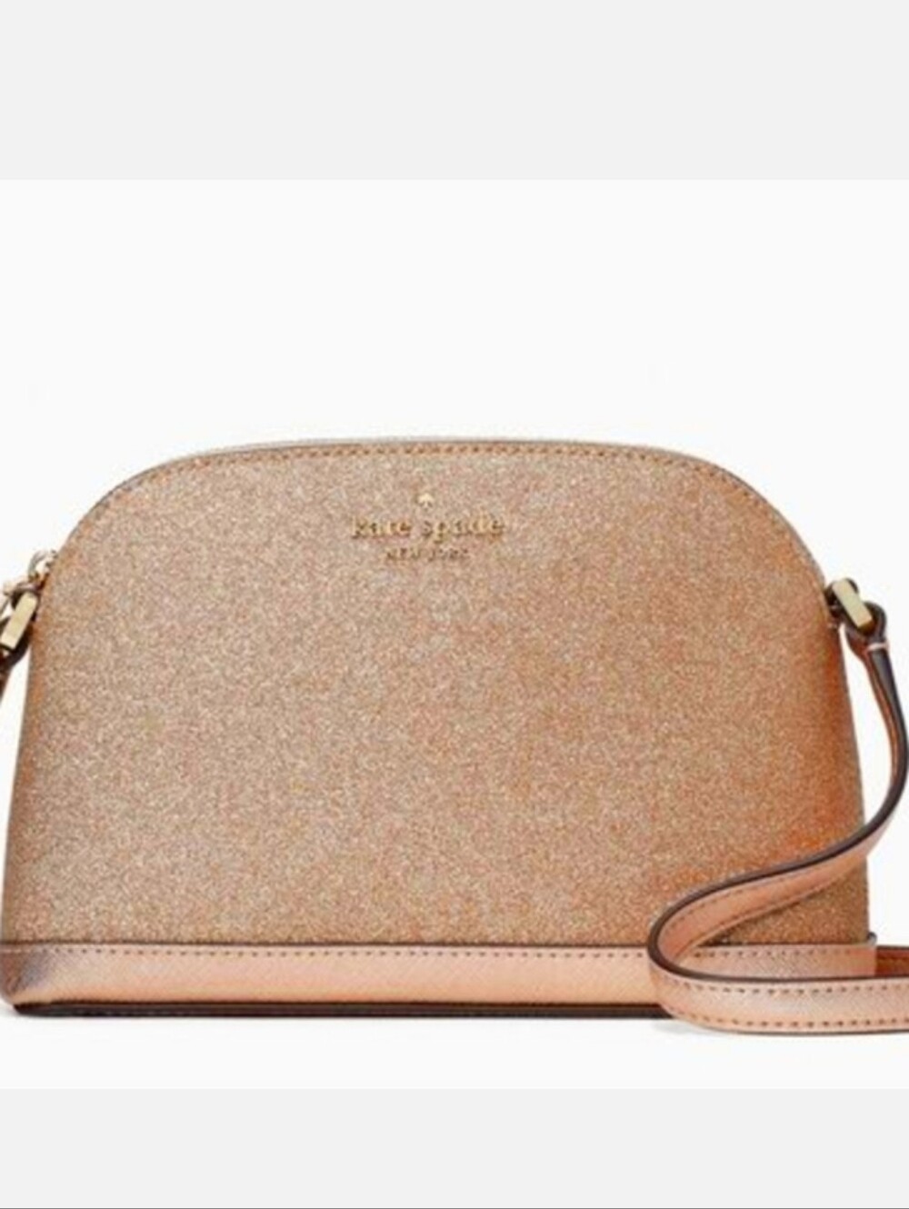 Kate Spade Rose Gold Small Dome Crossbody Bag EUC